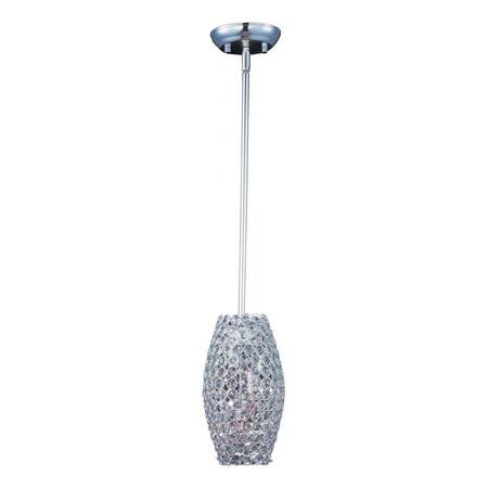 Maxim Three Light Plated Silver Beveled Crystal Glass Down Pendant 39882BCPS